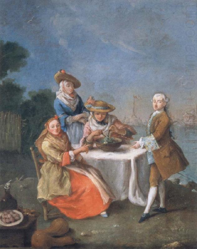 Pietro Longhi In the Gemusegarten at the Flussmundung china oil painting image